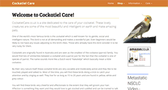 Desktop Screenshot of cockatielcare.co.uk
