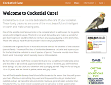 Tablet Screenshot of cockatielcare.co.uk